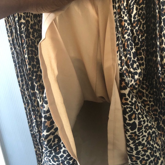 JCrew Factory Leopard pleated midi skirt. - Picture 7 of 10